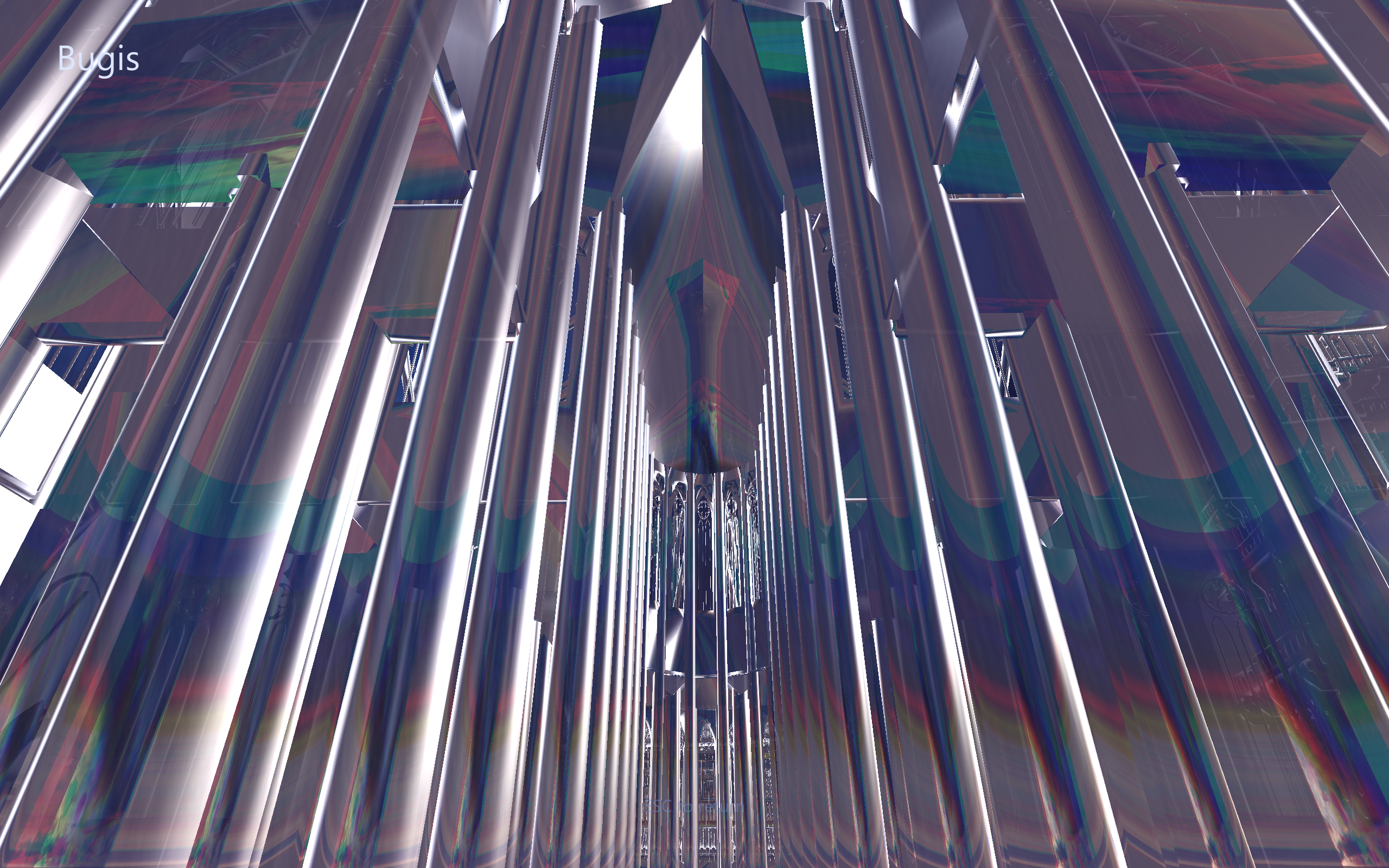 Detail showing ambient lighting and particles